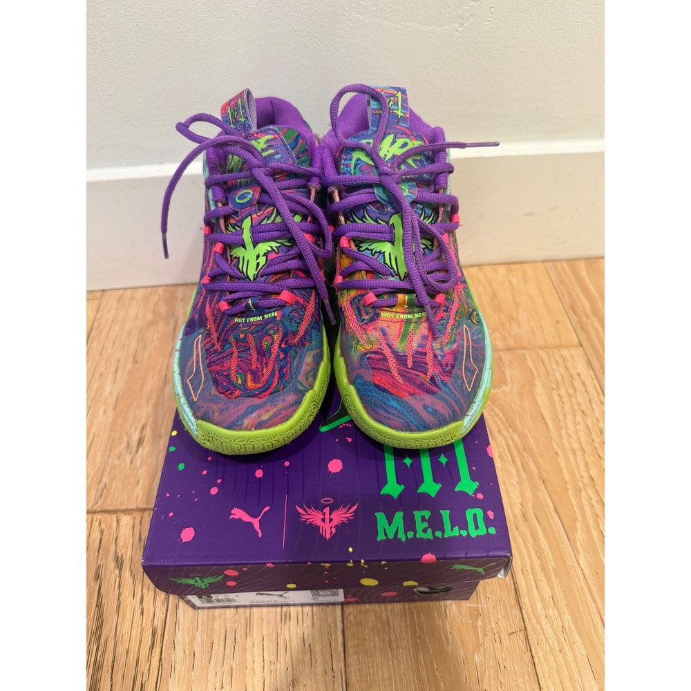 PUMA Boys MB.03 Be You Basketball Shoes Psychedelic Neon Rare Size 5Y - Picture 3 of 9